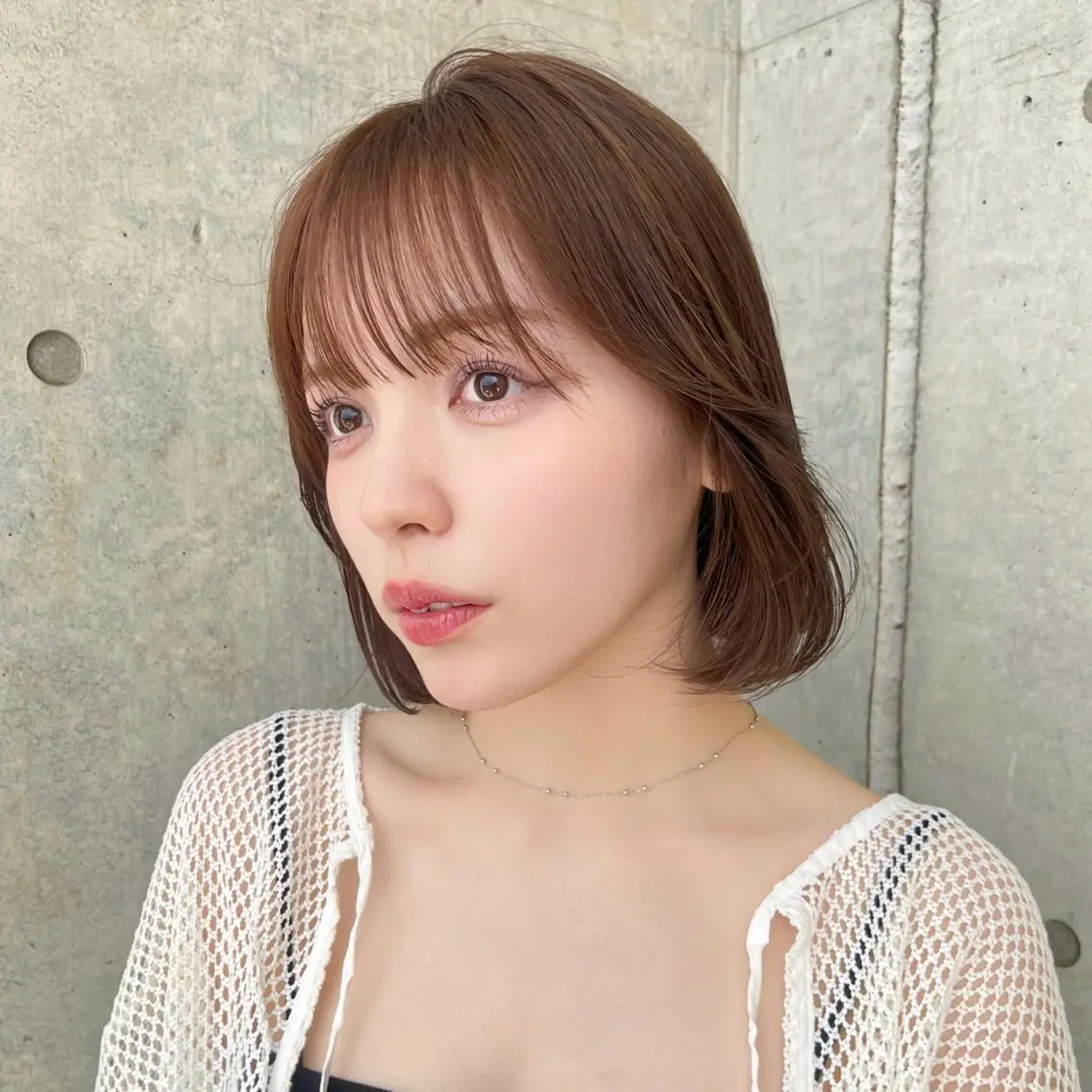 ミディアム ボブ 韓国風ヘア カット ヘアカラー トリートメント エリアNo.1ボブ 💟Nanatsuのヘアスタイル