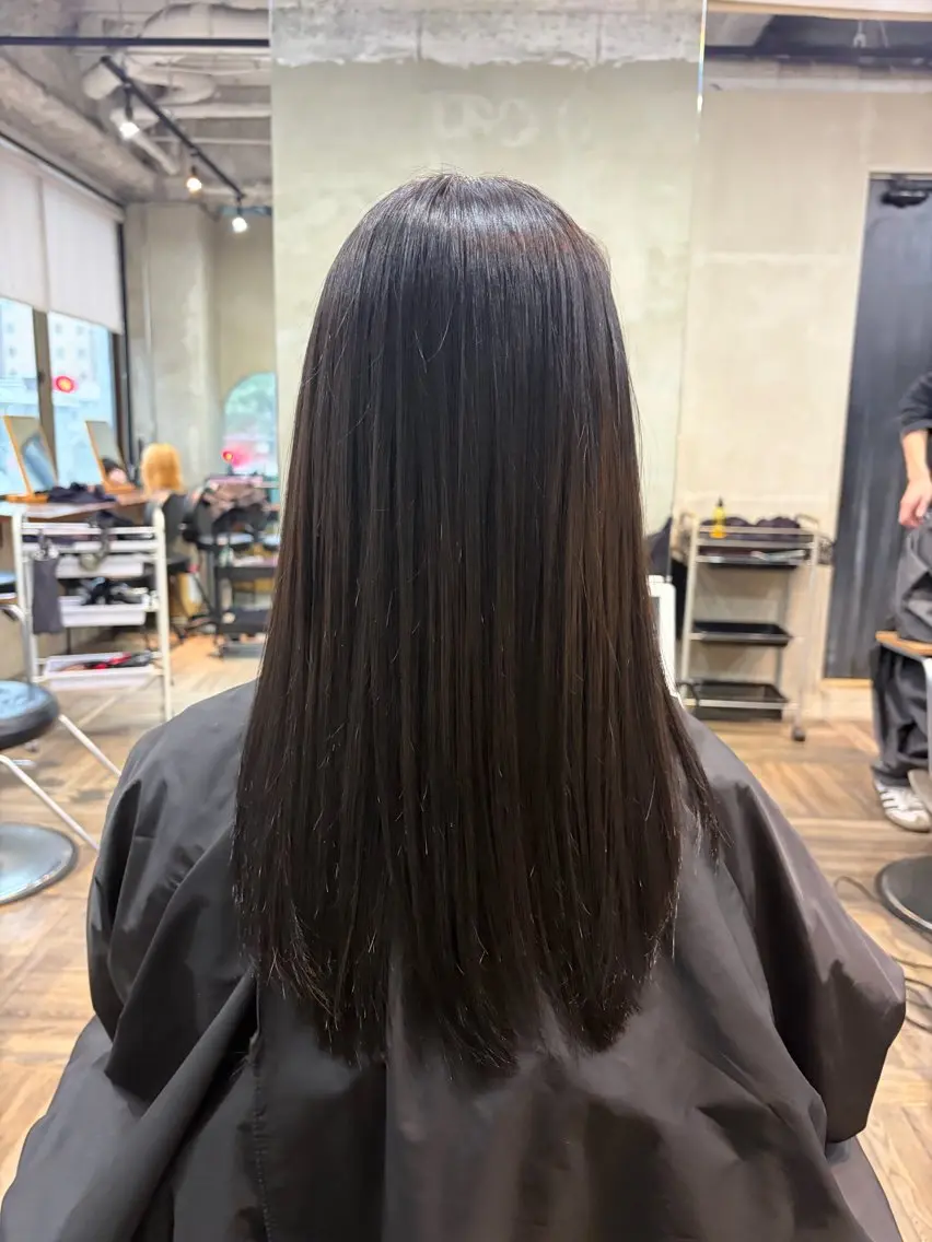 ロング 縮毛矯正 La fith 新田のヘアスタイル