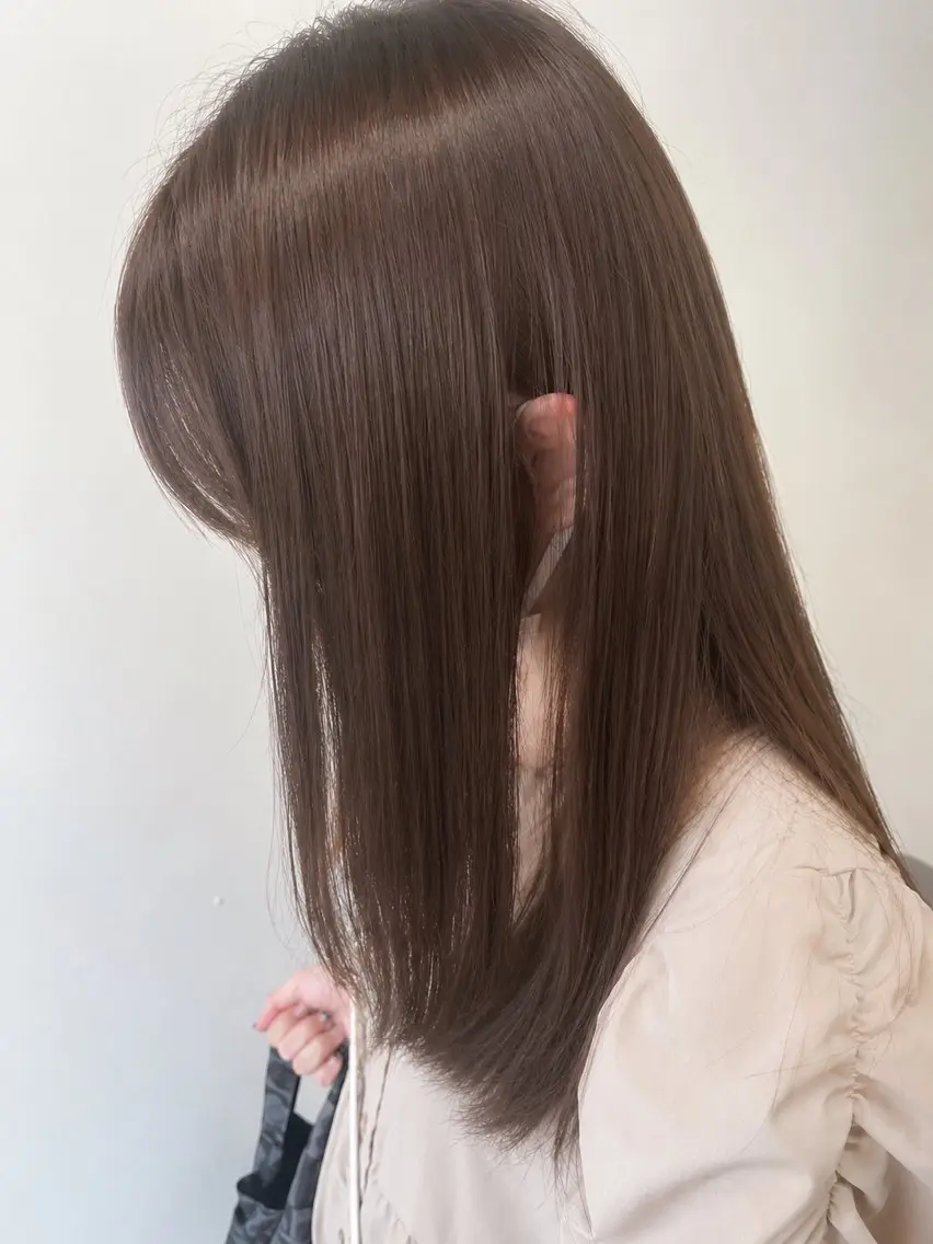 カラー ブリーチ ブラウンカラー モカブラウン 髪質改善 ヘアカラー トリートメント ✨ダメージレス艶 カラー✨/ ひなののヘアスタイル