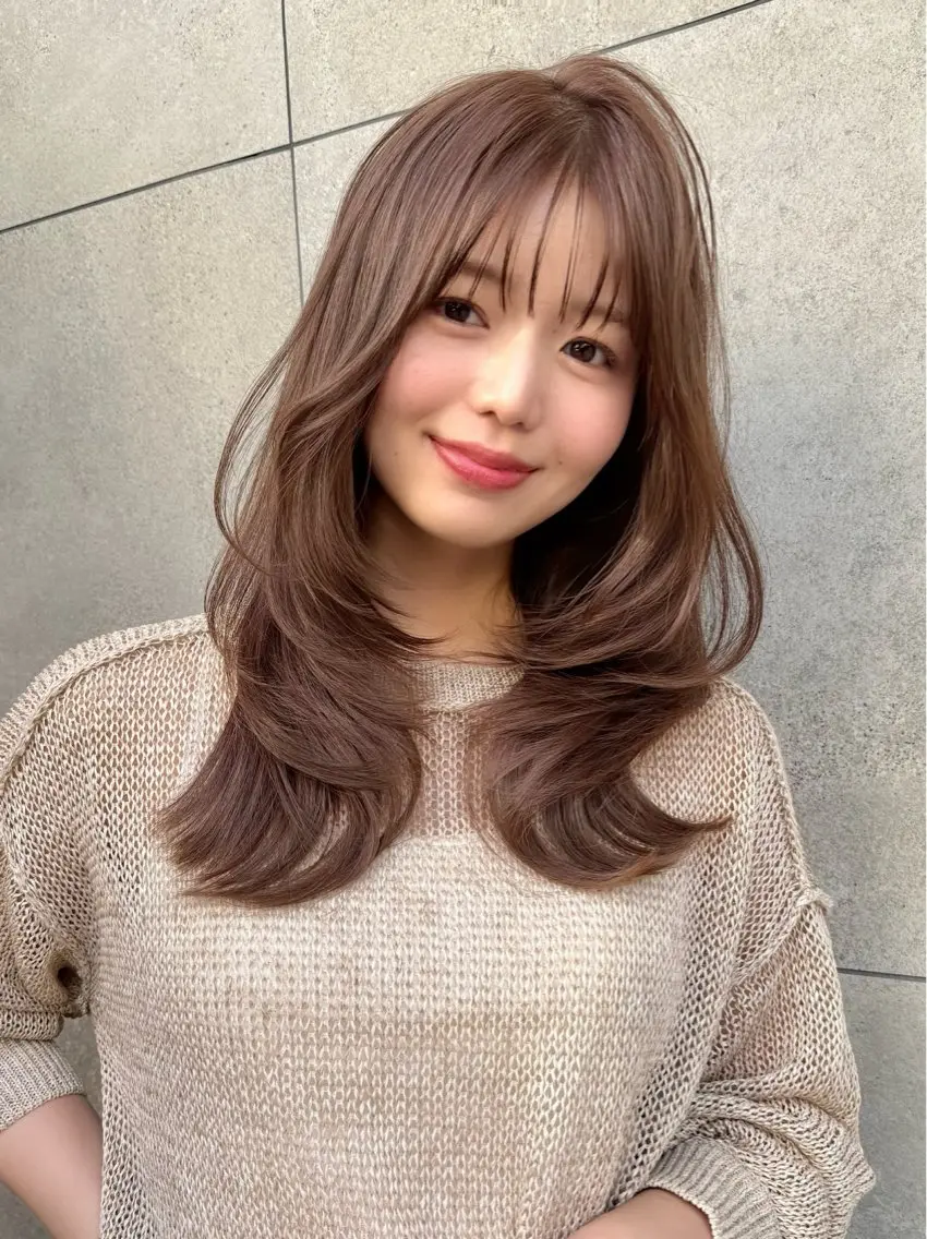 ロング カラー 透明感カラー🤎 中川智帆のヘアスタイル