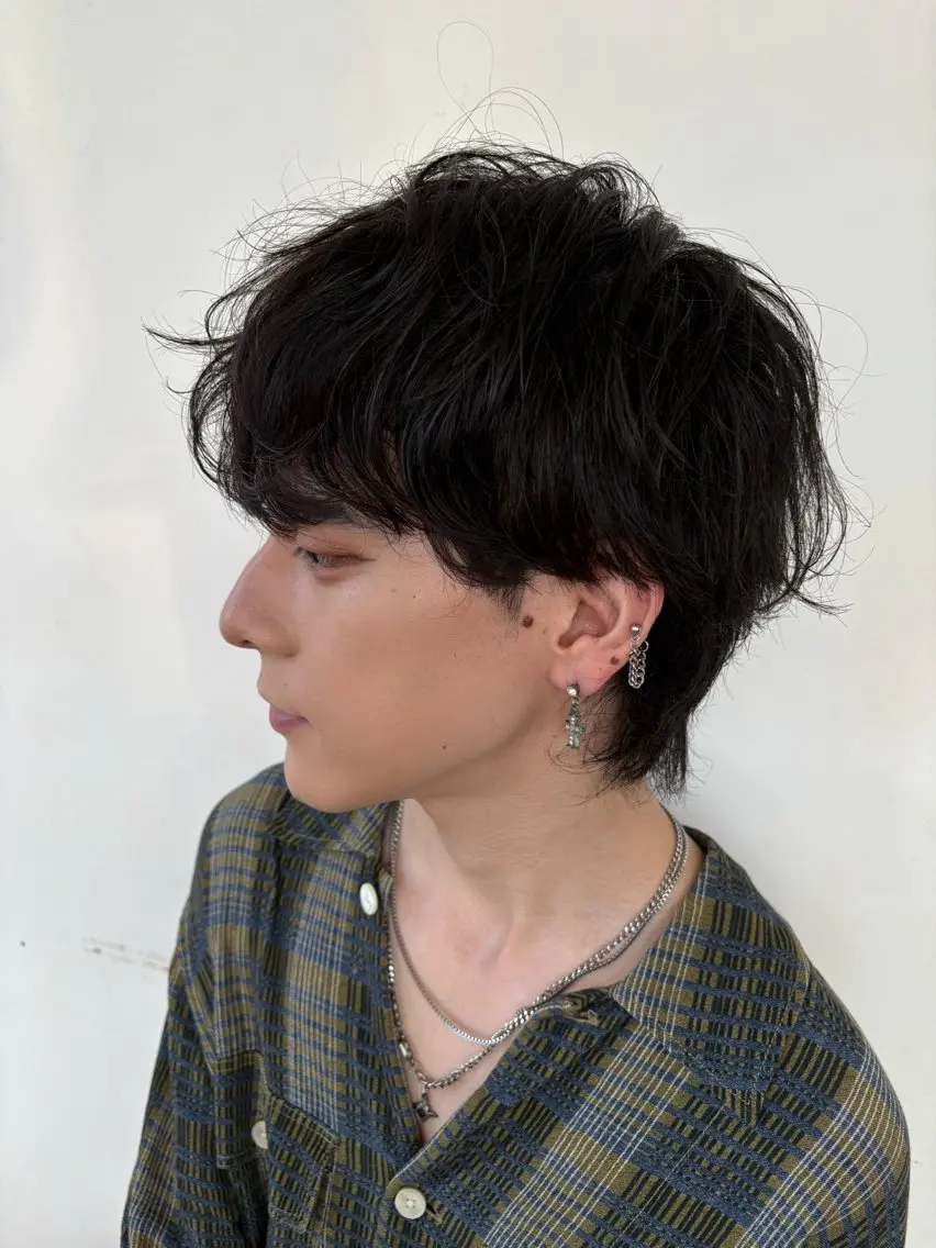 パーマ メンズ マッシュ メンズパーマ ニュアンスパーマ 似合わせカット‪// 鶴我万唯華のヘアスタイル