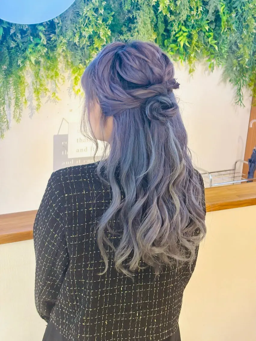 ヘアアレンジ ハーフアップ 🌟カラー特化型🌟 ヨッシー/亀戸のヘアスタイル