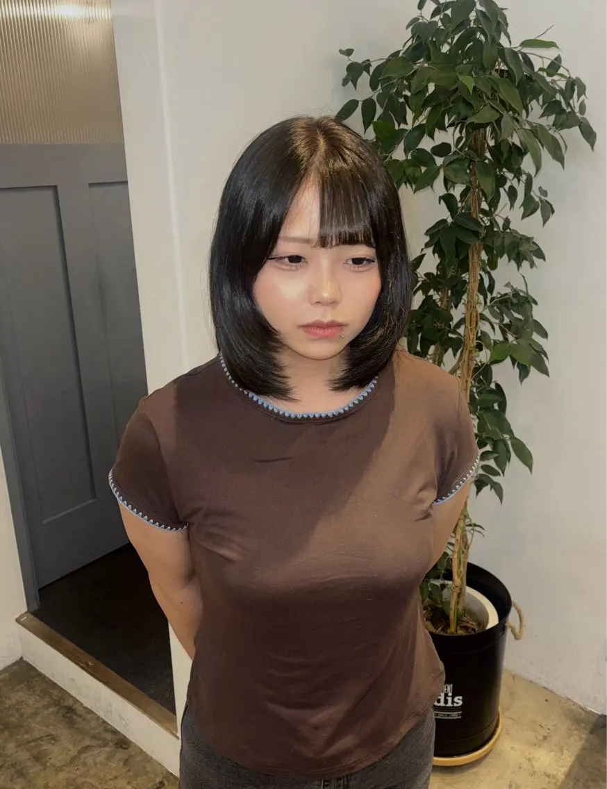 ミディアム カラー アッシュ 愛海/水戸美容師/ カラーモデル募集中のヘアスタイル