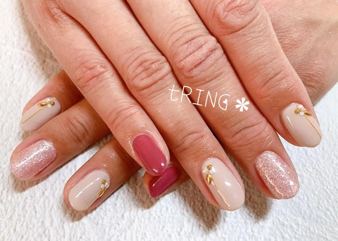 ネイル ハンドネイル tRING* しいの木台のネイルデザイン