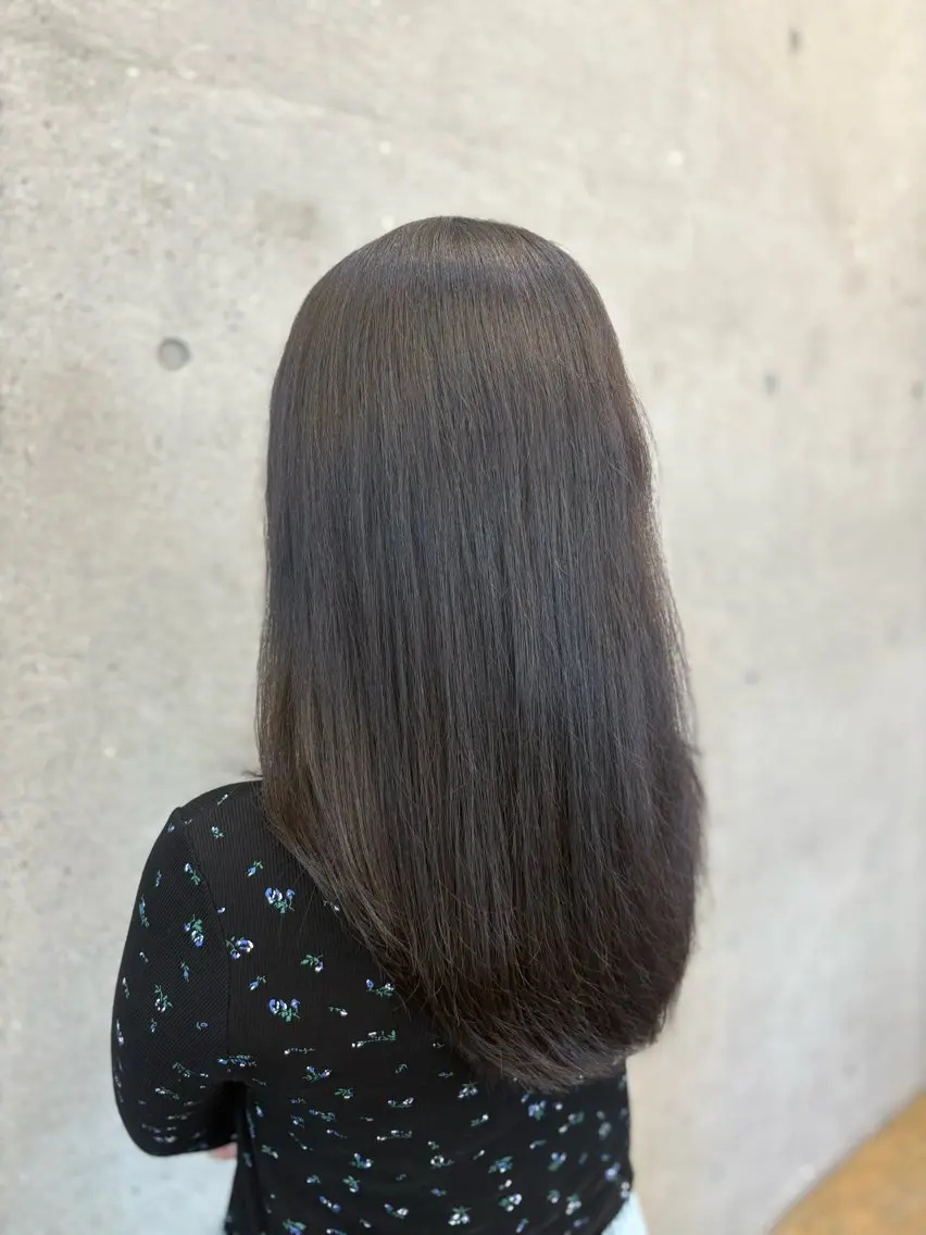 セミロング トリートメント ヘアカラー トリートメント 透明感カラー/赤み消 しカラー/もものヘアスタイル