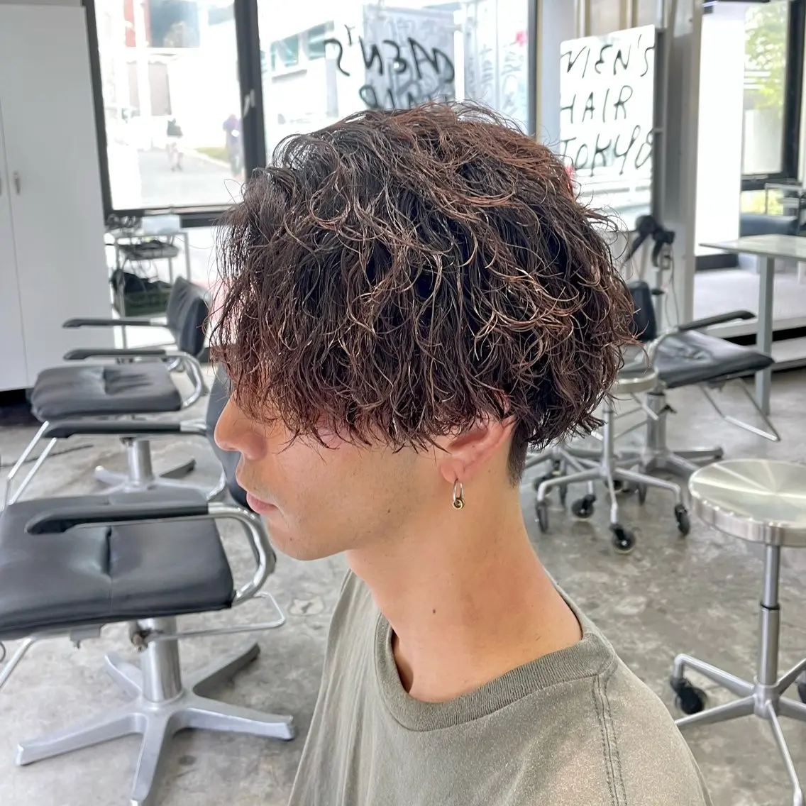 ショート パーマ メンズ ショートヘア カット パーマ メンズ特化美容師/ 藤戸 椋のヘアスタイル