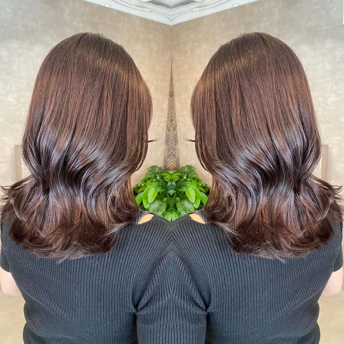 セミロング カラー tocca 💜石田愛結💜のヘアスタイル