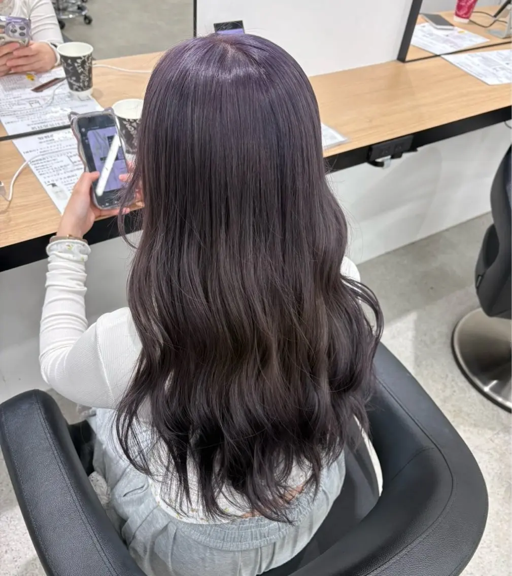 ロング ヘアカラー miku/ラベンダー 透明感カラー🪻❤︎のヘアスタイル