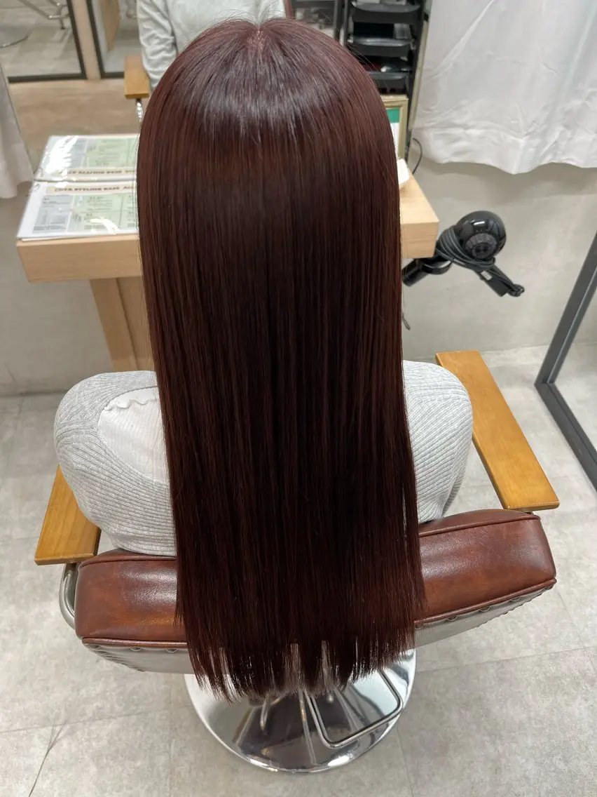ロング カラー 縮毛矯正 カット 縮毛矯正 tocca河原町〰️ 藤川日向のヘアスタイル