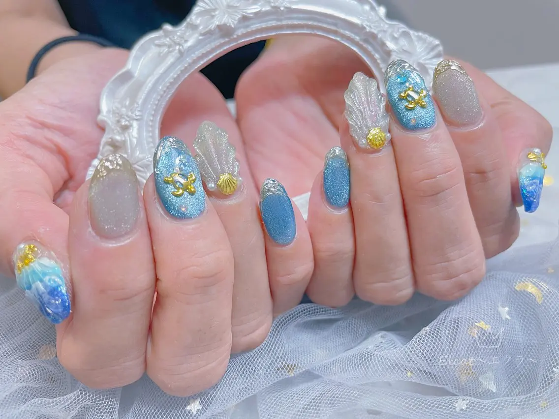 ネイル ハンドネイル ハンドケア ネイルサロンエクラ 🫧Shizukaのネイルデザイン