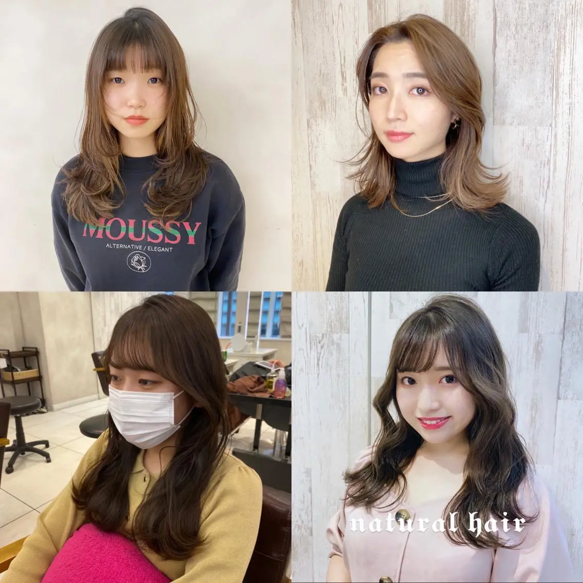 セミロング 新宿/韓国レイヤー/ 顔まわり透明感カラーのヘアスタイル