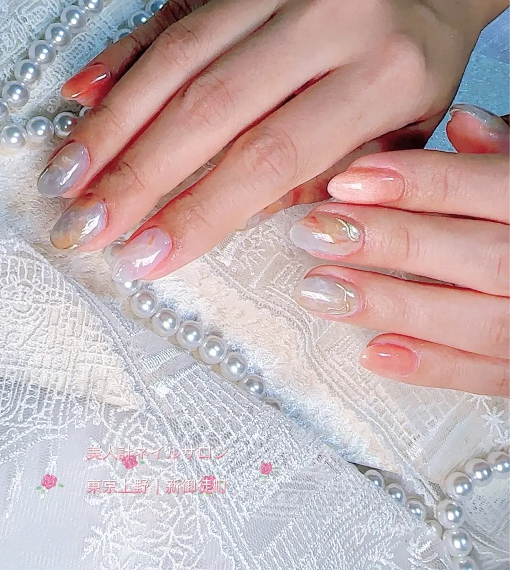 ネイル ニュアンスネイル ハンドネイル 中山 美月のネイルデザイン