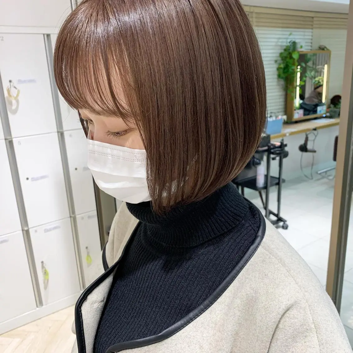 ミディアム カラー ヘアアレンジ 🫧透明感カラー/ ボブ/小笠原汐海🪽のヘアスタイル