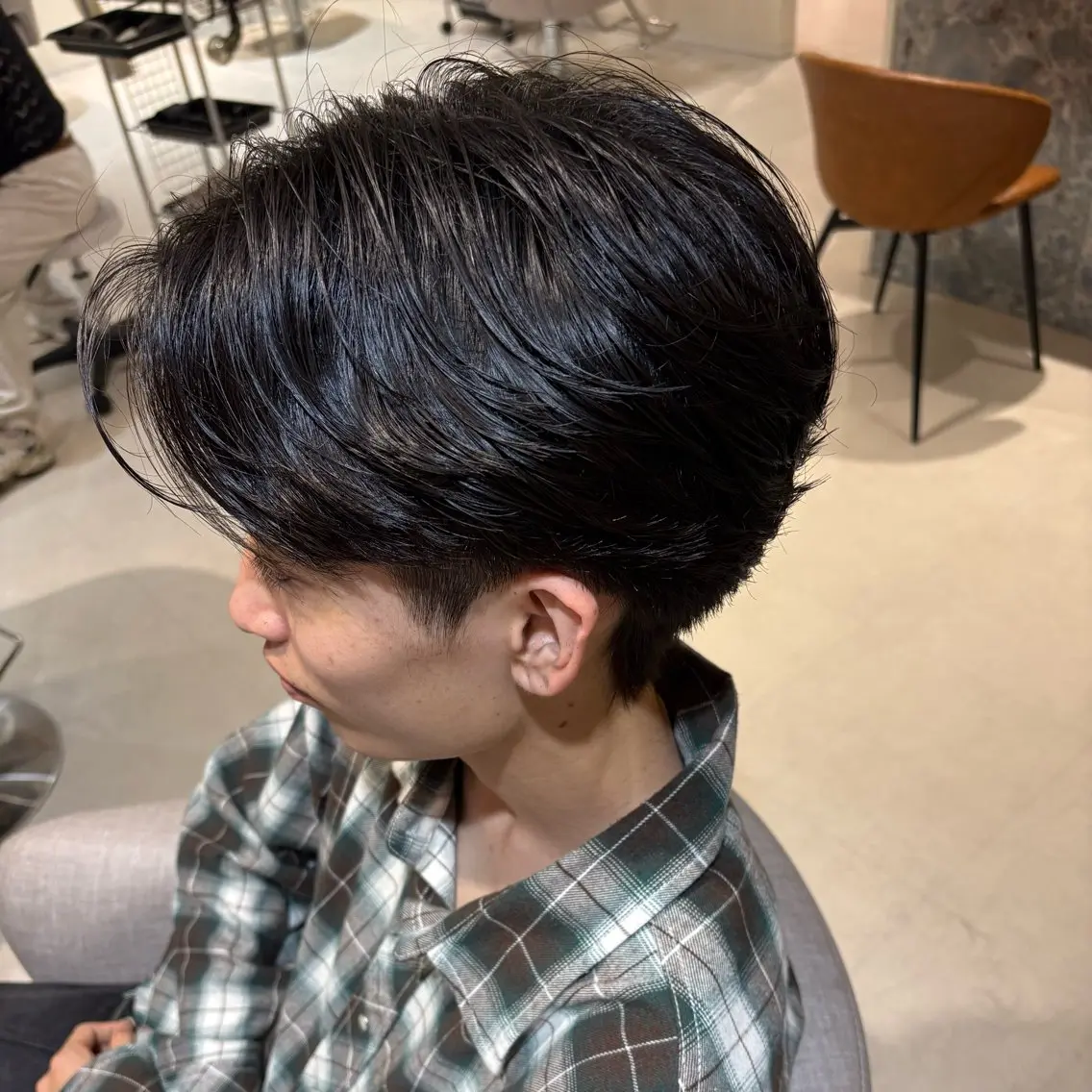 パーマ メンズ センターパート メンズパーマ ニュアンスパーマ 能地 菜々美のヘアスタイル