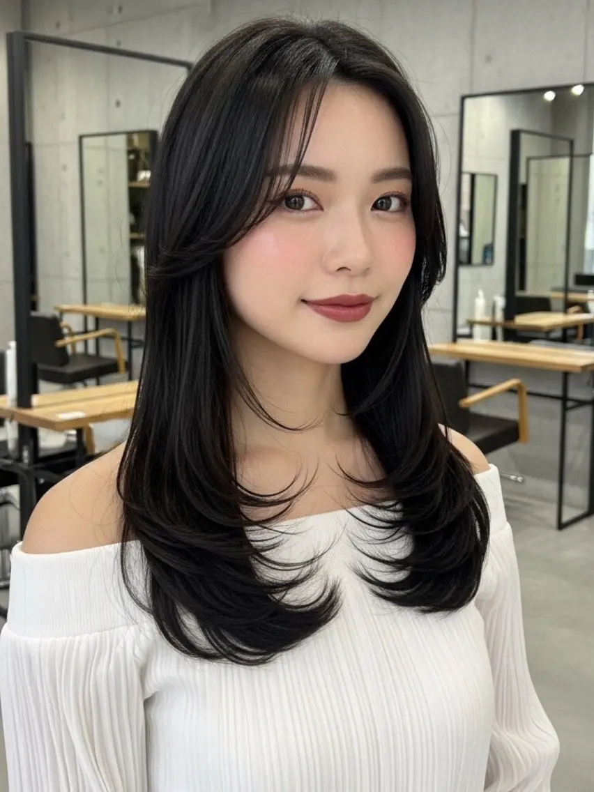 【王道人気✨】韓国風レイヤーカット➕ケラチンクイックトリートメントの写真