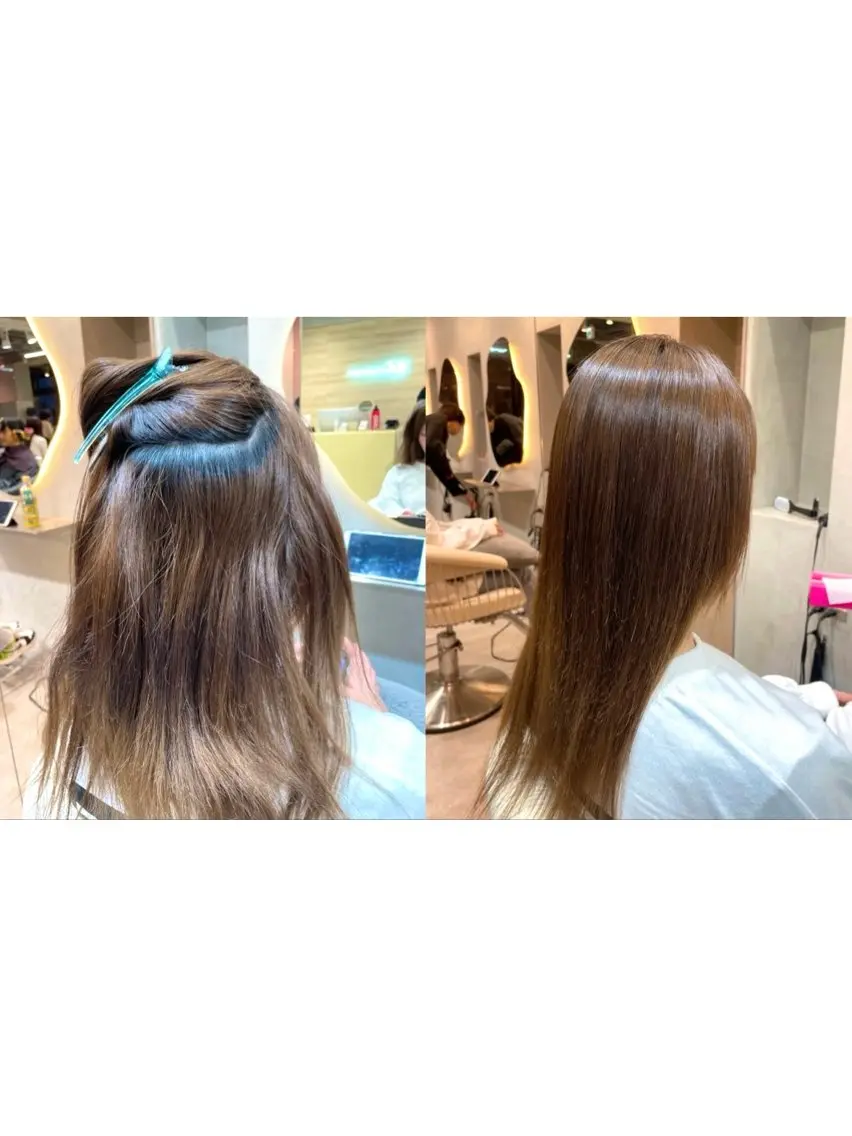 セミロング 縮毛矯正 トリートメント 大宮🤍縮毛矯正 レイヤー🪽なるのヘアスタイル