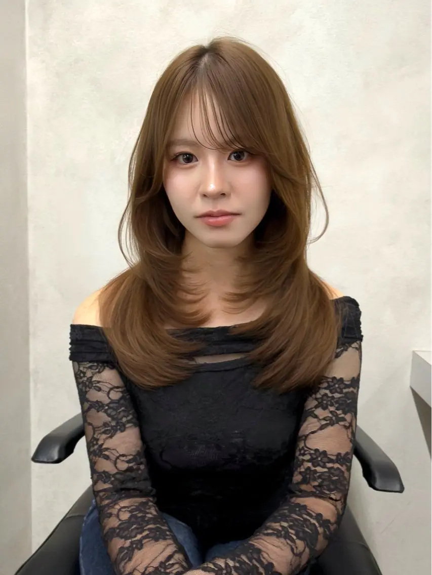 セミロング ✨レイヤー・ブリーチ なしダブル特化✨のヘアスタイル