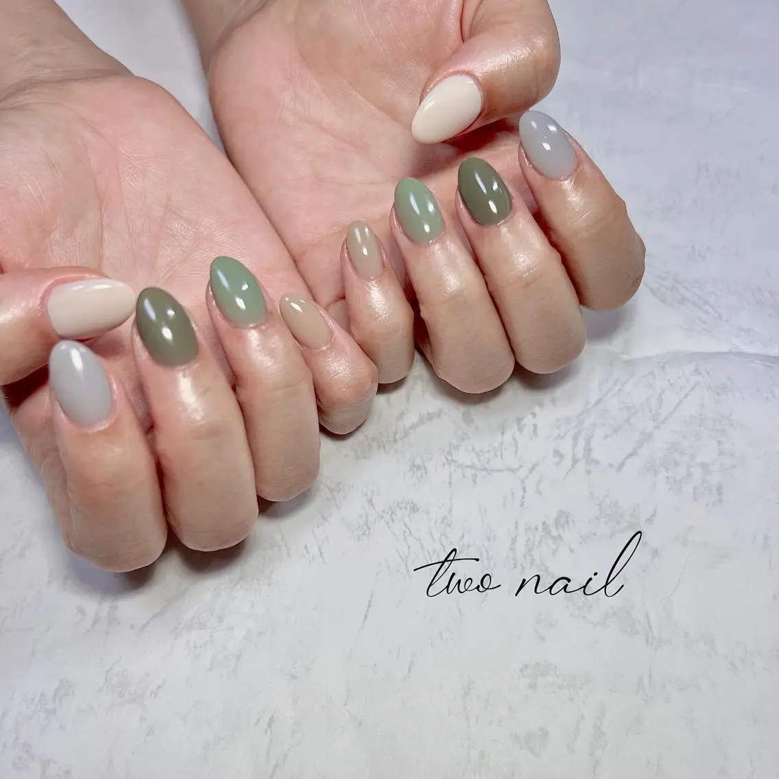 ネイル アートネイル フットネイル ハート ニュアンスネイル ホワイト ハンドネイル two nailのネイルデザイン