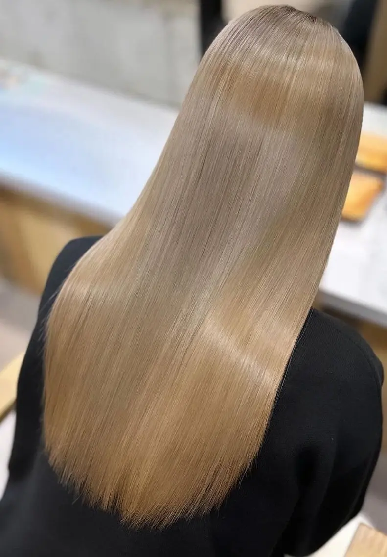 ロング カット 縮毛矯正 トリートメント 山崎 義弘のヘアスタイル