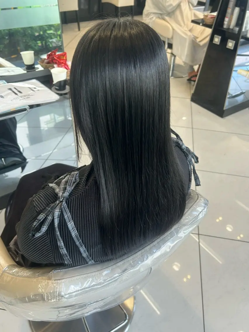ロング 酸性ストレート 秋葉原/髪質改善特化 鹿倉尊のヘアスタイル