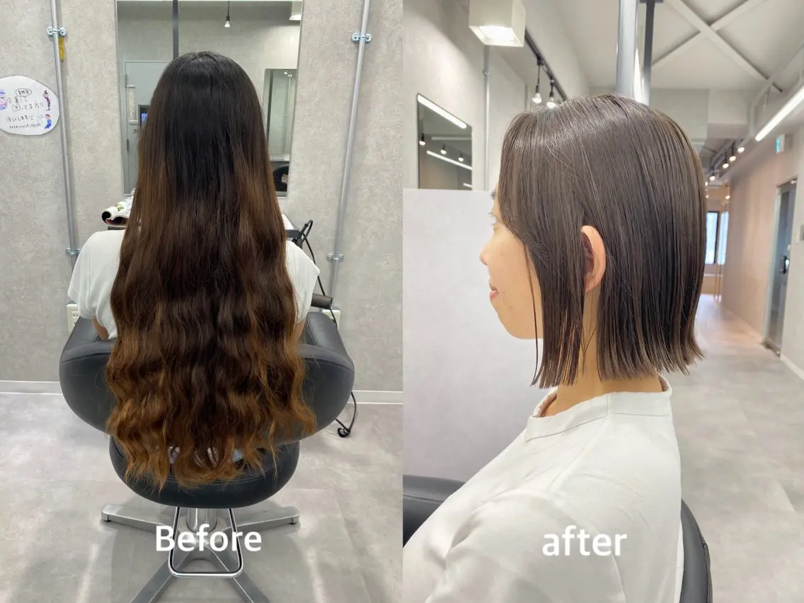 ショート 切りっぱなしボブ ボブ 🌸Bob🌸 市井友佳子のヘアスタイル