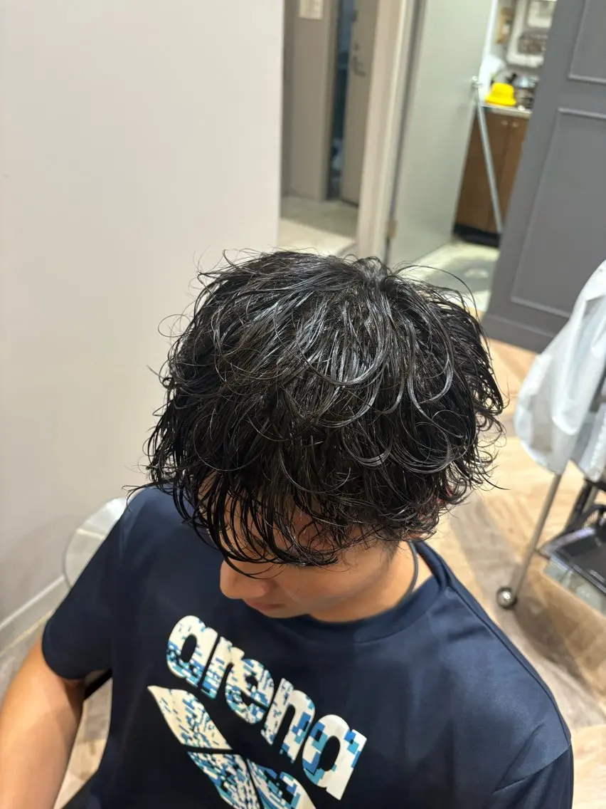 パーマ メンズ メンズパーマ カット パーマ 笹木 怜羅のヘアスタイル