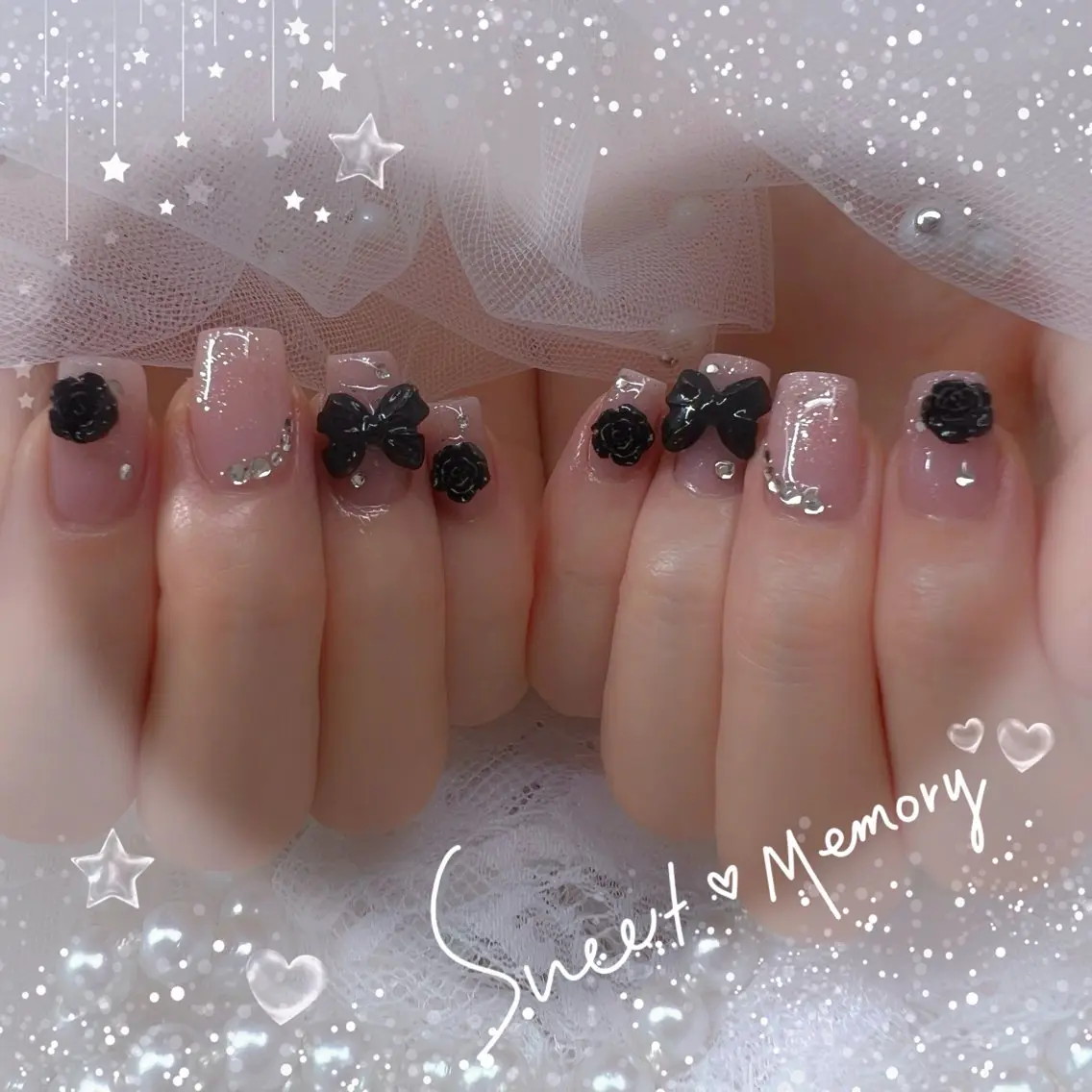 ネイル チークネイル フレンチネイル ガーリー ガラスフレンチ グラデーション ハンドネイル ハンドケア Chill Nailsalonのネイルデザイン