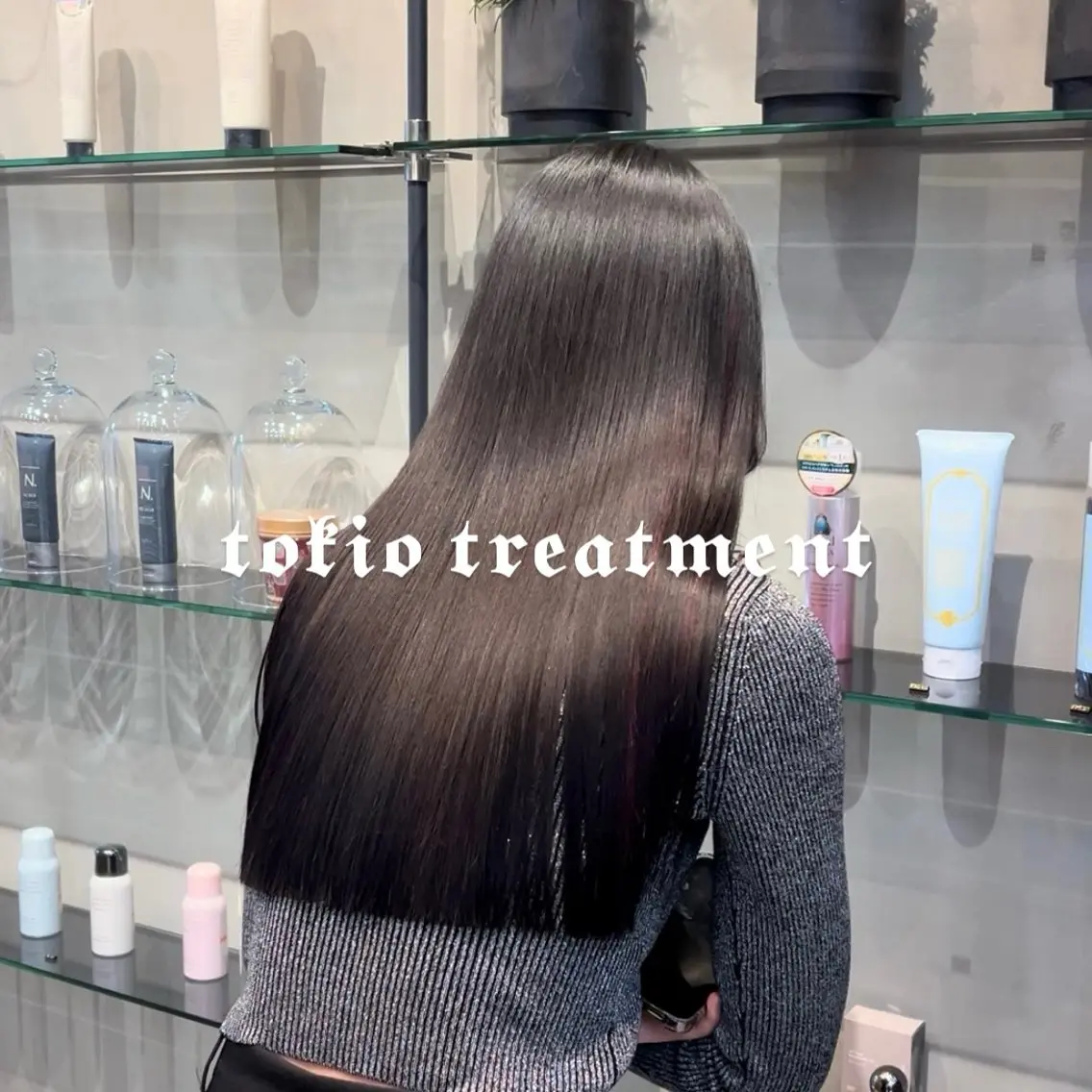 ロング カラー UENO☆髪質改善 小顔カット艶カラーのヘアスタイル