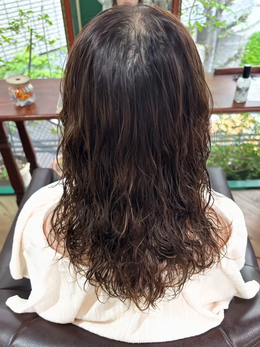 セミロング カット パーマ トリートメント . kanokoのヘアスタイル