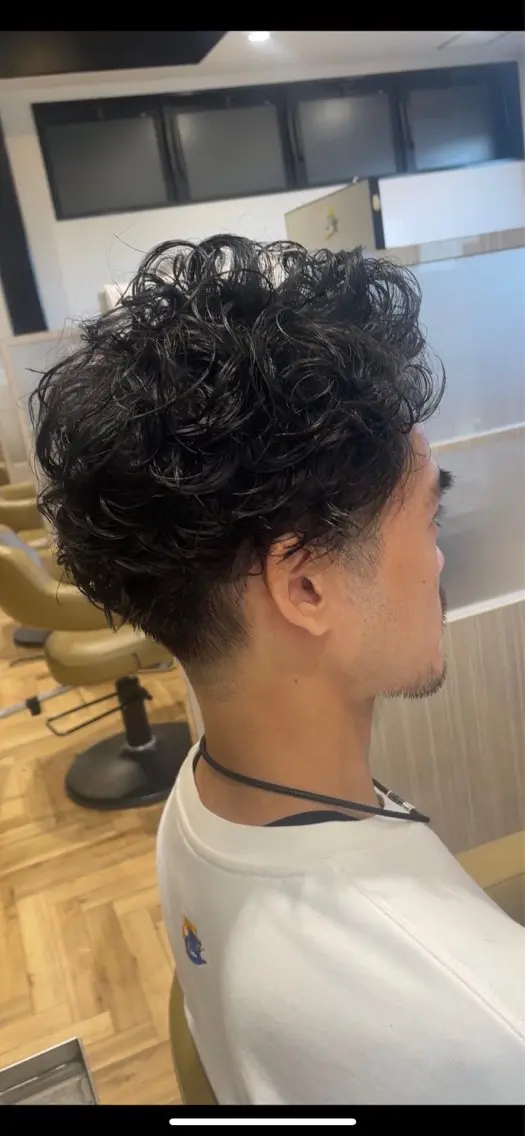 パーマ メンズ カット パーマ 中村 誠也のヘアスタイル
