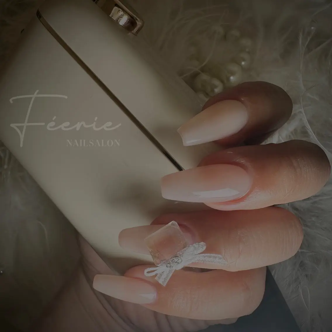 ネイル クリアネイル フットネイル フレンチネイル ジェルネイル 韓国ネイル ハンドネイル ハンドケア nail salon Feerieのネイルデザイン