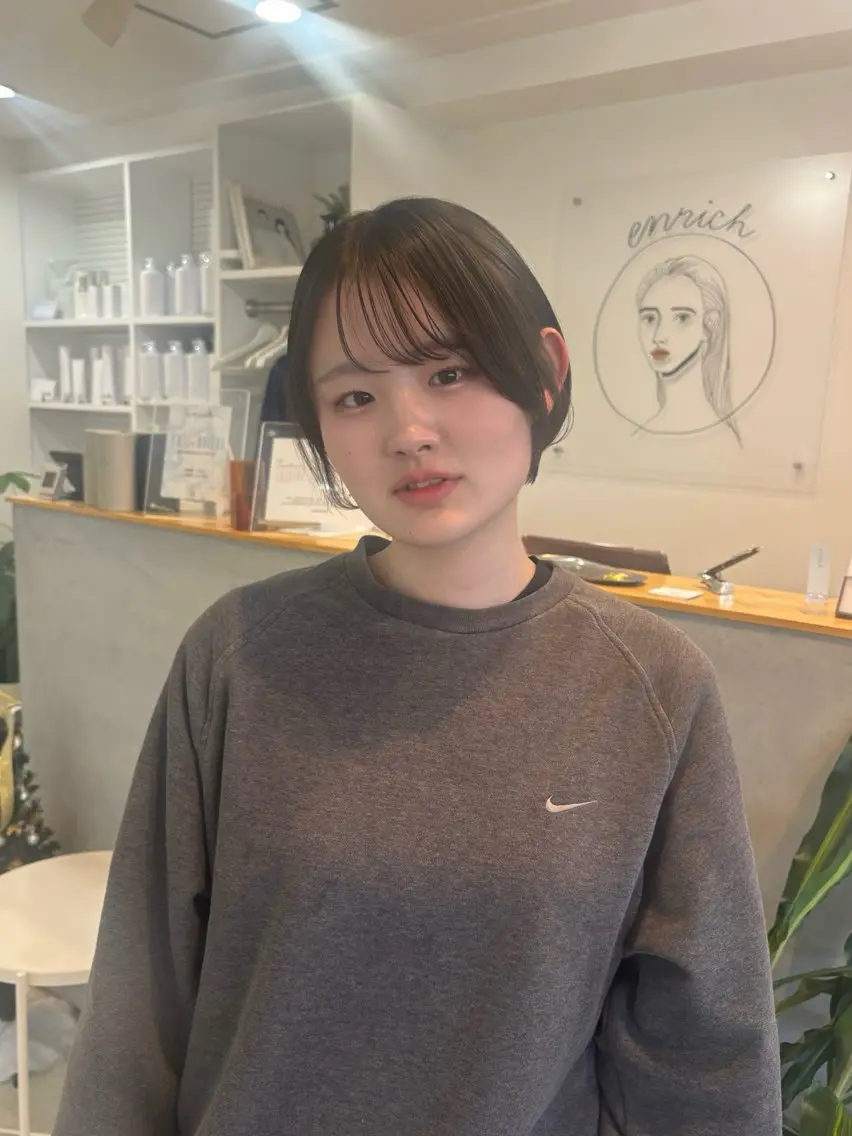 ショート ボブ 顔周りカット ショートヘア カット ハッシュカット・ハイ レイヤー/kanonのヘアスタイル