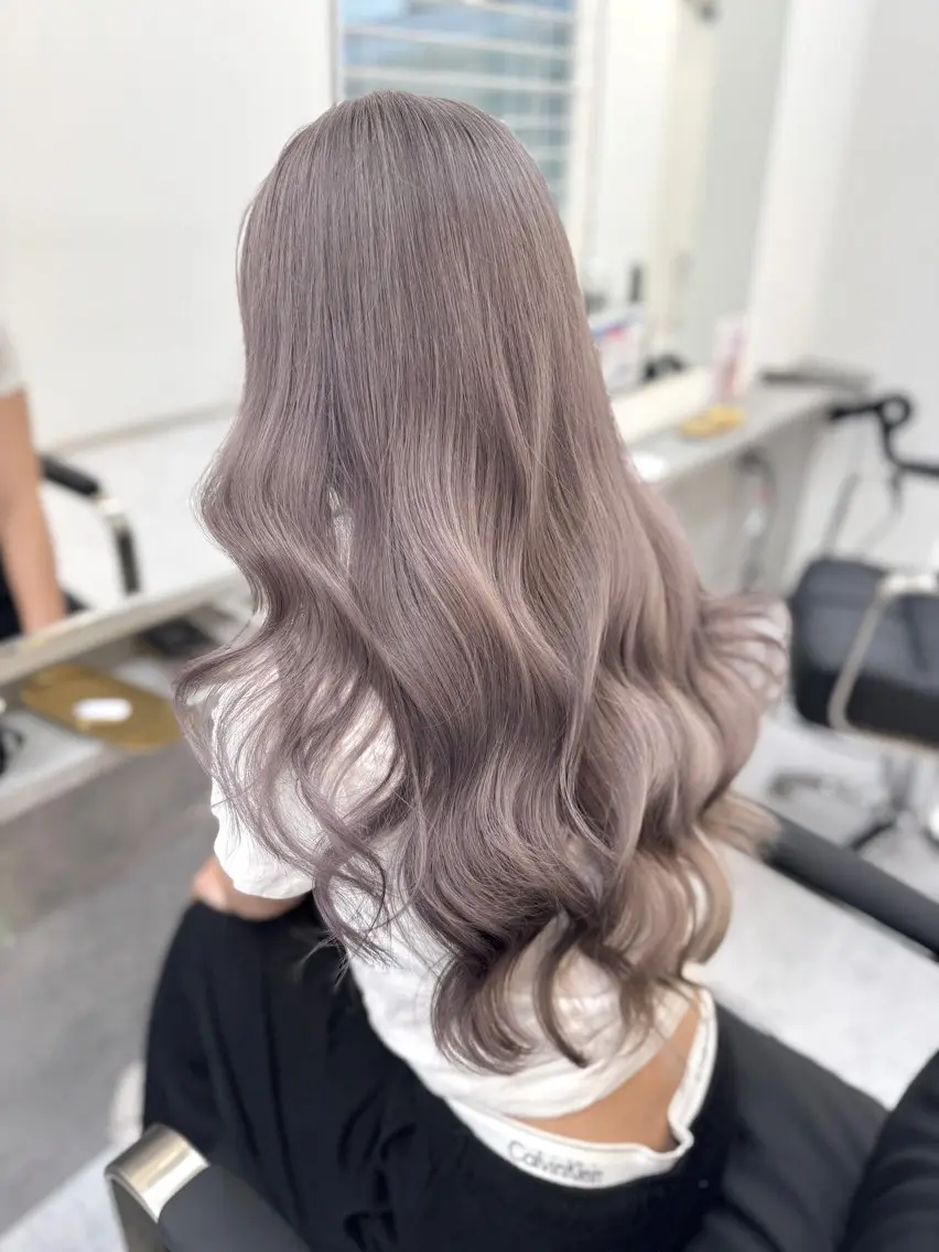 ロング カラー ヘアカラー 韓国レイヤー艶カラー ブリーチ otohaのヘアスタイル