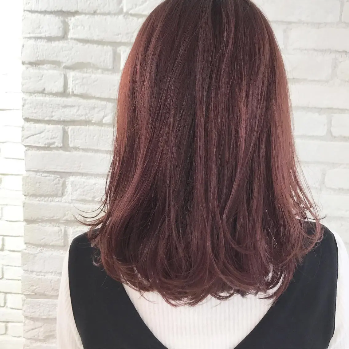 セミロング 顔周りカット 伊 杏のヘアスタイル