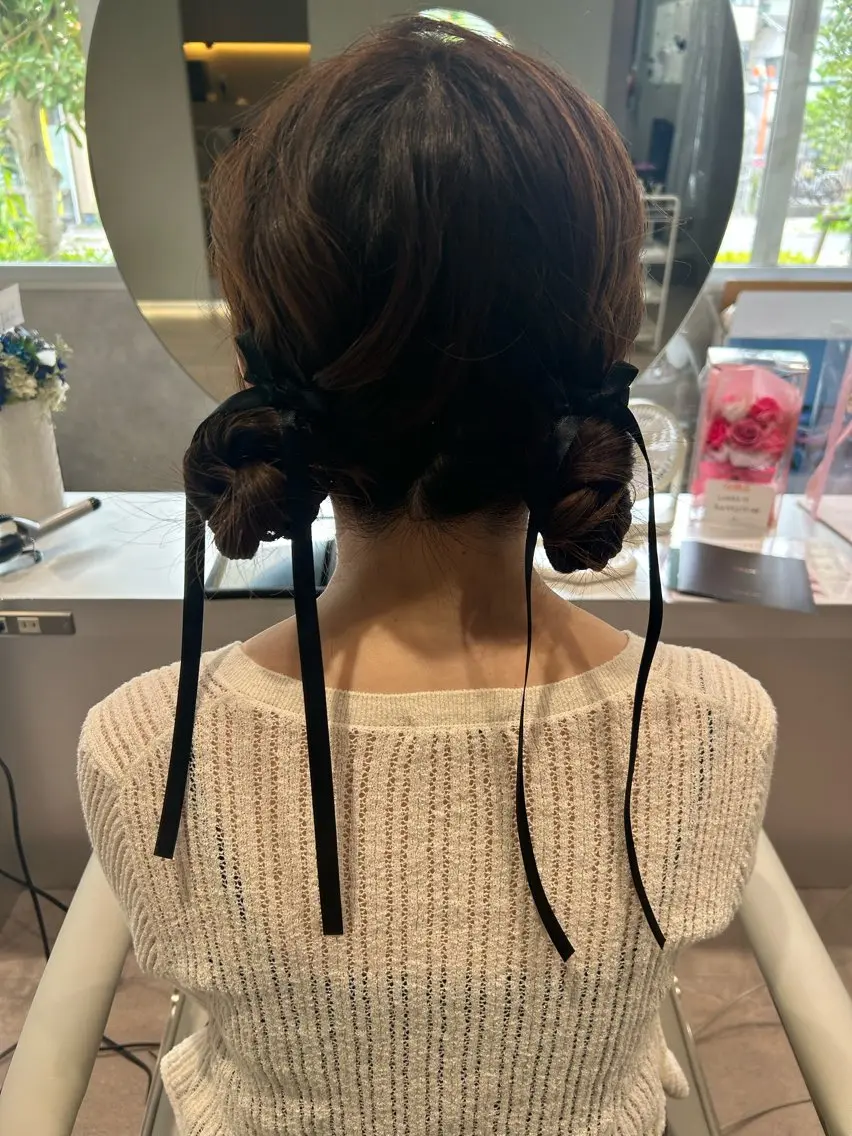 ミディアム ヘアアレンジ 原野 実優羽のヘアスタイル