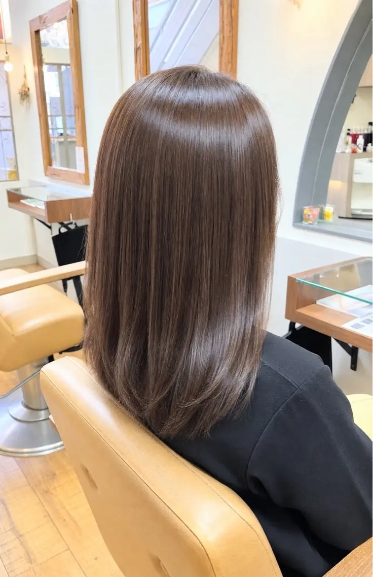 ロング カラー 松下 沙織のヘアスタイル