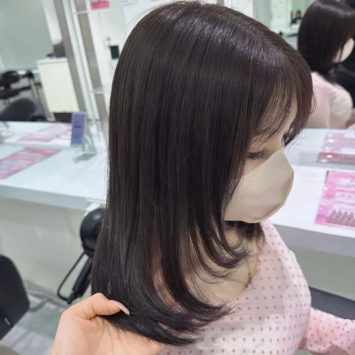 カラー ヘアカラー トリートメント 🤍ブリーチなし ブラウンhimi🤍のヘアスタイル