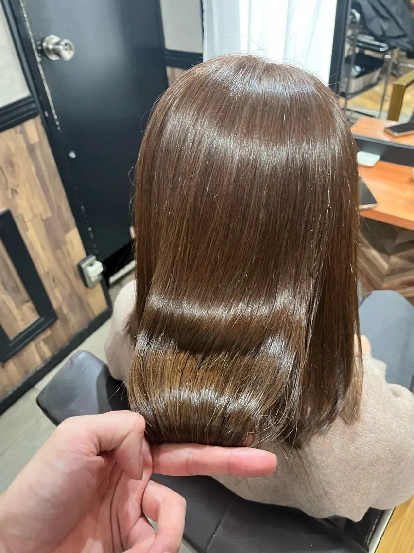 セミロング カラー 髪質改善 muk hair篠村 髪質改善/完全個室のヘアスタイル