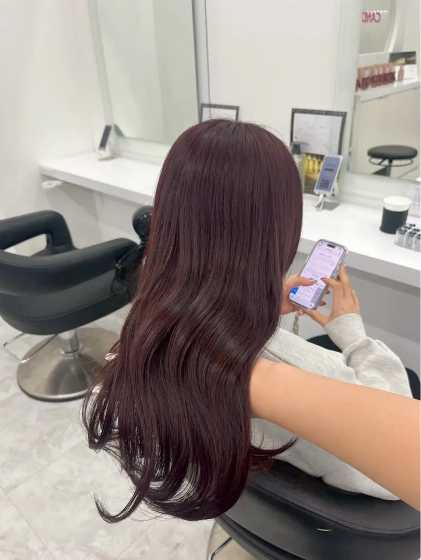 ロング カラー ヘアアレンジ メンズ ヘアカラー トリートメント さくら🍒 暖色カラー/髪質改善のヘアスタイル