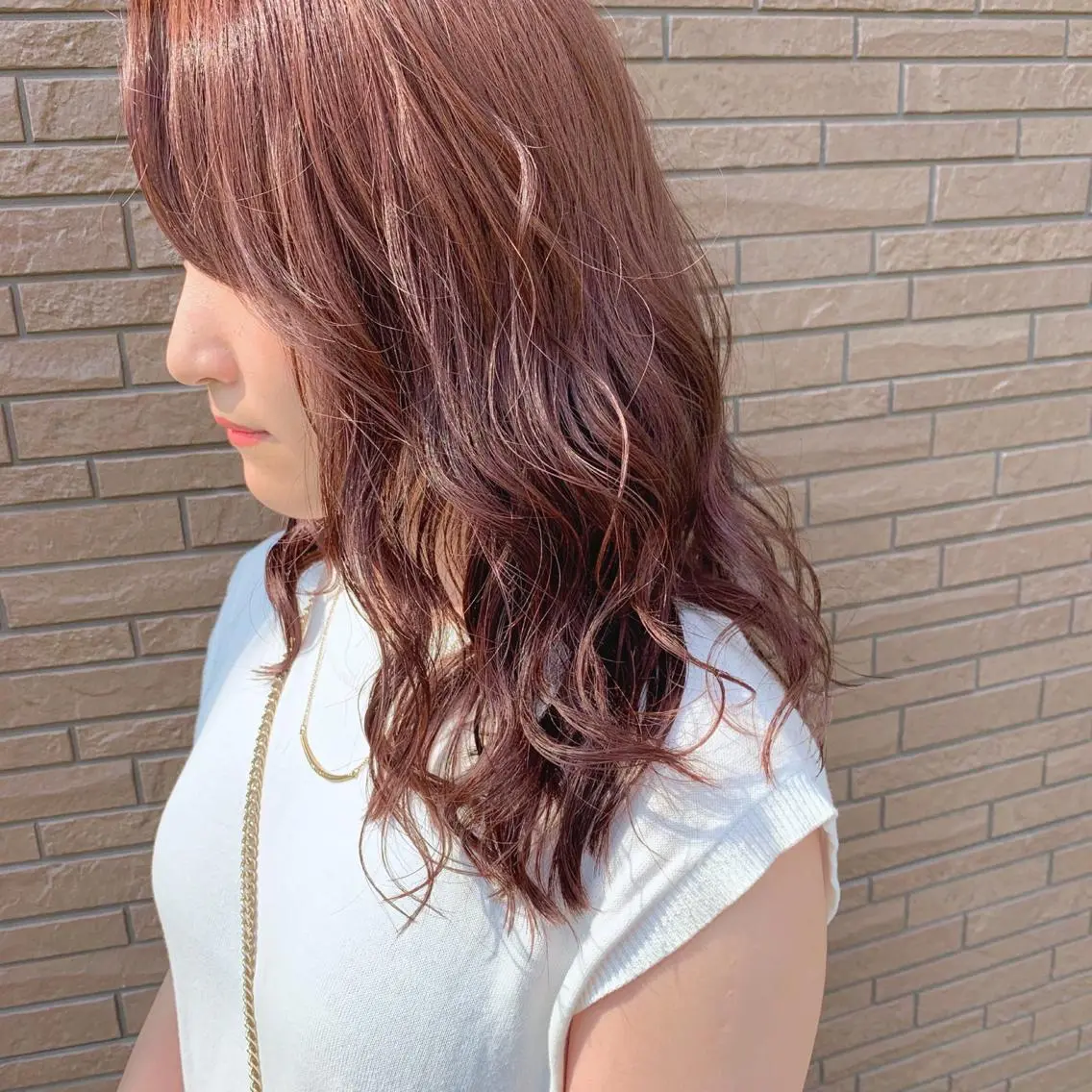 セミロング カラー ベージュカラー イルミナカラー ピンクカラー ピンクベージュ 清水 亮太/赤み消しカラーのヘアスタイル