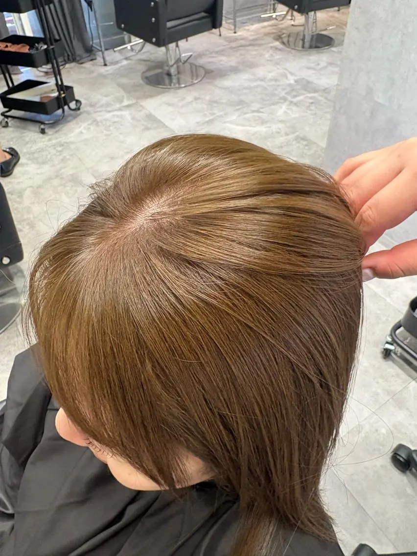 カラー ヘアカラー 柔ベージュ、上品 ／ボブ　ユミのヘアスタイル
