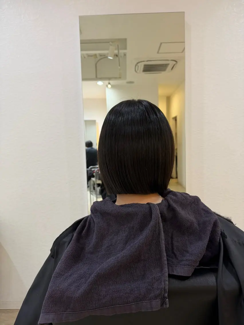 ショート 切りっぱなしボブ ボブ TIDEHAIR りょうたボブ募集のヘアスタイル