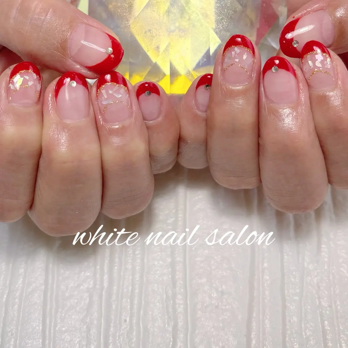 ネイル フットネイル ラメ(グリッター) ハンドネイル white nail salonのネイルデザイン
