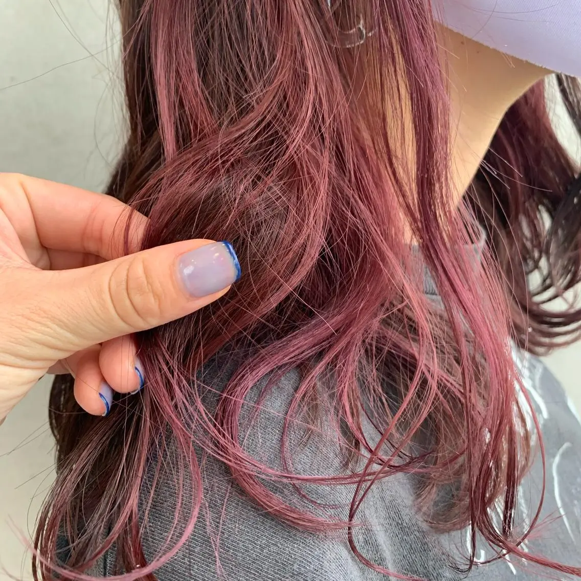 ロング カラー ブラウンカラー ピンクカラー ヘアカラー 金田 ありさのヘアスタイル