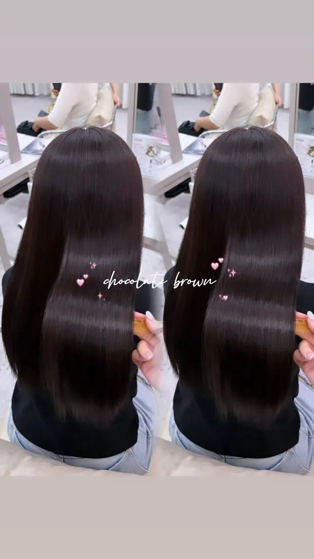 ロング カラー ブラウンカラー チョコレートブラウン 髪質改善 トリートメント ヘアカラー トリートメント COCO_kaho カラー/髪質改善のヘアスタイル
