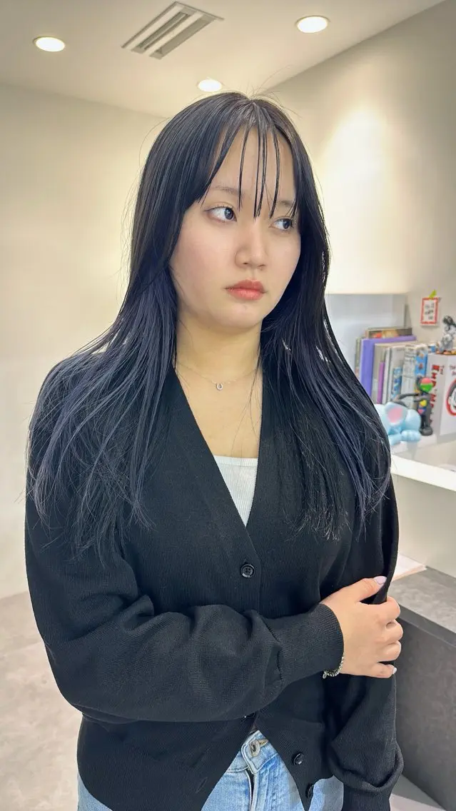 ロング カラー ヘアカラー 西野 未桜のヘアスタイル