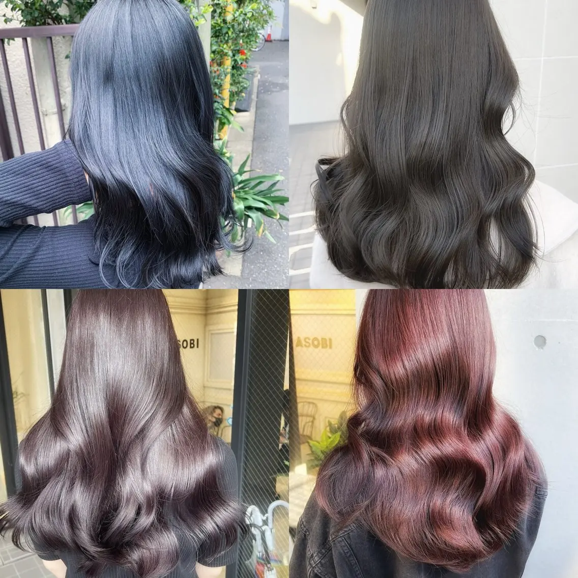 ロング カラー ブリーチ ケアカラー ブリーチなしカラー 髪質改善 韓国風ヘア ヘアカラー ブリーチなし/カラー 専門店ASOBIのヘアスタイル