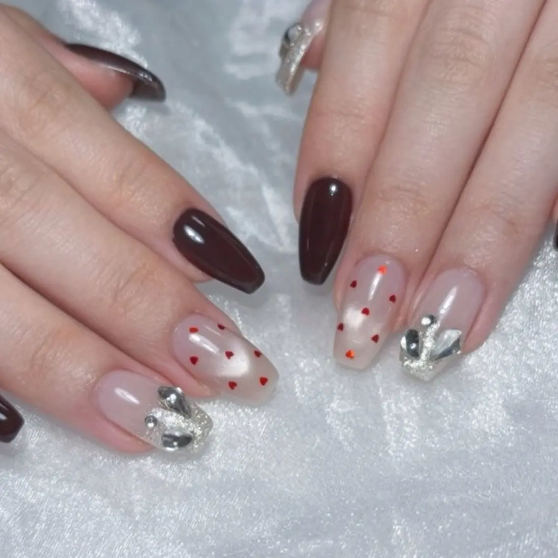 ミディアム 韓国風ヘア ハンドネイル navi nail ayaneのネイルデザイン