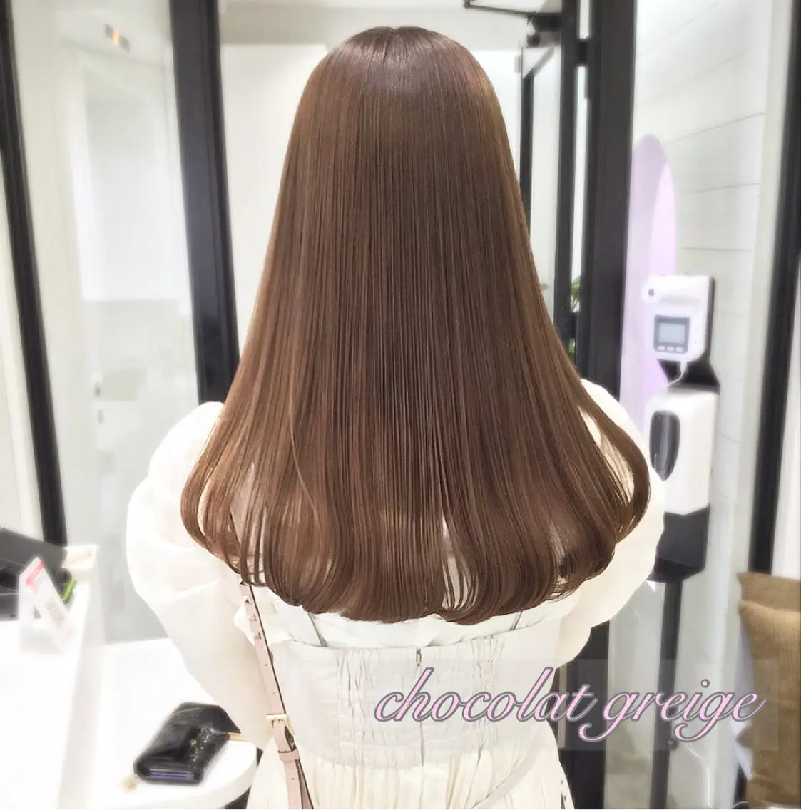 ロング ヘアカラー トリートメント City/louwe 韓国レイヤーカットのヘアスタイル
