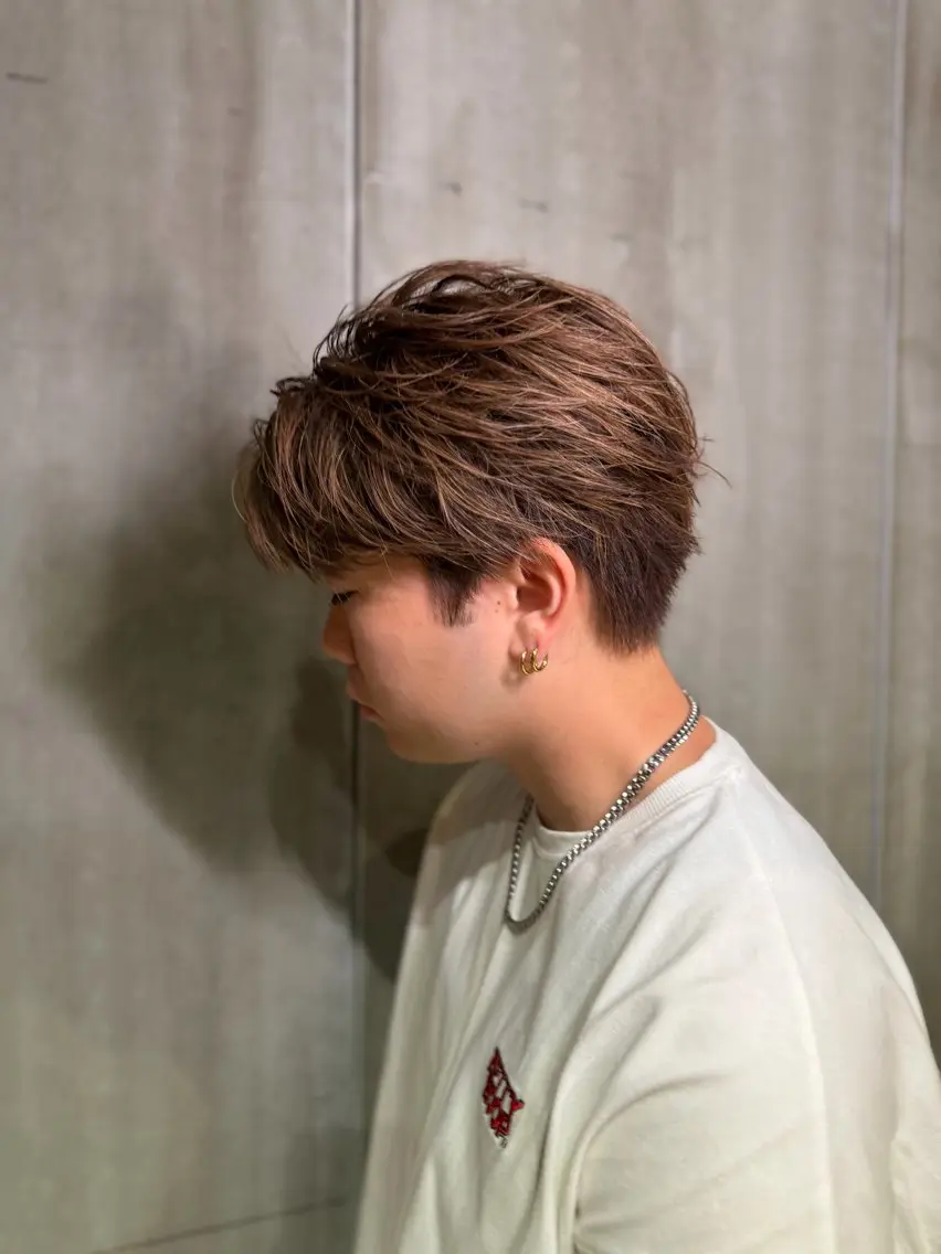 カラー ブラウンカラー メッシュ ヘアカラー 加賀美 幸乃のヘアスタイル